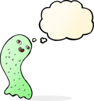 funny cartoon ghost with thought bubble png