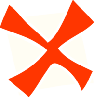 cartoon doodle cross mark png