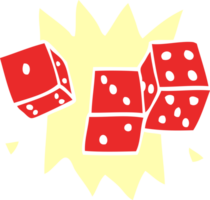 cartoon doodle rolling dice png