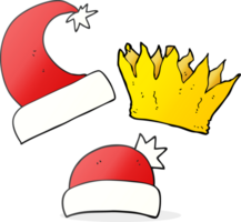 cartoon christmas hats png