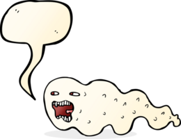 Cartoon-Geist mit Sprechblase png