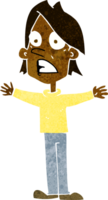 cartone animato uomo spaventato png