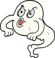 cartoon doodle angry ghost png