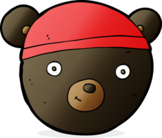 cara de urso preto dos desenhos animados png