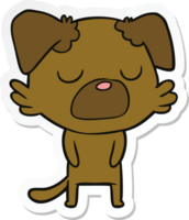 sticker of a cartoon dog png