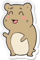 autocollant d'un hamster mignon de bande dessinée png