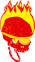 cartoon spooky skull with eye patch png