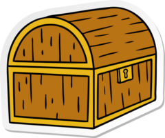 sticker cartoon doodle of a treasure chest png