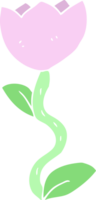 flat color illustration of a cartoon flower png