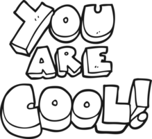 you are black and white cartoon cool symbol png