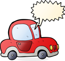 Cartoon-Auto mit Sprechblase png