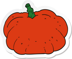 sticker of a cartoon pumpkin png