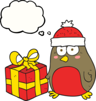 thought bubble cartoon christmas robin png