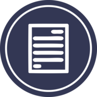 official document circular icon png