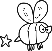 black and white cartoon angry bee png