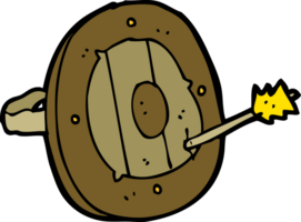 cartone animato scudo con freccia png