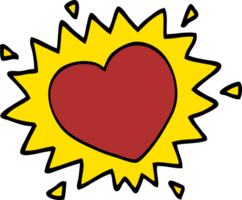 cartoon doodle love heart png