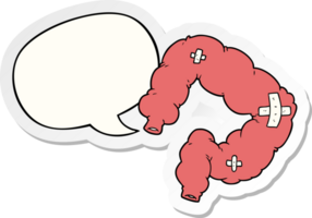 cartoon colon and speech bubble sticker png