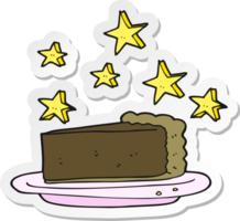 sticker of a cartoon chocolate cake png