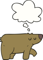 cartoon bear and thought bubble png