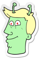 Aufkleber eines Cartoon-Alien-Mannes png