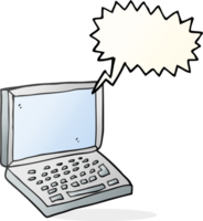 speech bubble cartoon laptop computer png