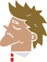 cartone animato doodle uomo arrogante png