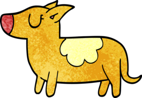 cão em pé doodle dos desenhos animados png