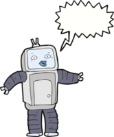 funny cartoon robot with speech bubble png