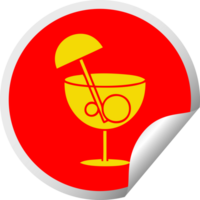 circulaire peeling sticker cartoon fancy cocktail png