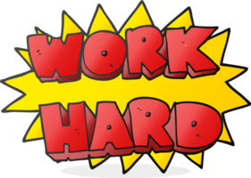 cartoon work hard symbol png