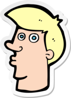 sticker of a cartoon confused man png