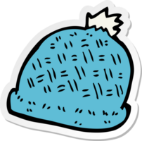 sticker van een tekenfilm winter hoed png