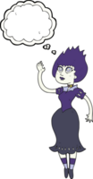 thought bubble cartoon vampire girl png