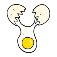 textured cartoon cracked egg png