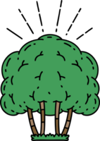 traditional tattoo style tree png