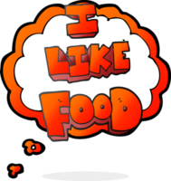 thought bubble cartoon i like food symbol png