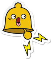 sticker of a cute cartoon ringing bell png