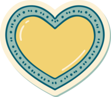 tattoo style sticker of a heart png