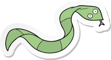 pegatina de una serpiente de dibujos animados png