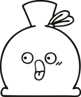 line drawing cartoon sack png