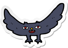 Aufkleber einer gruseligen Cartoon-Vampirfledermaus png