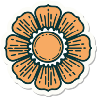 tattoo style sticker of a flower png