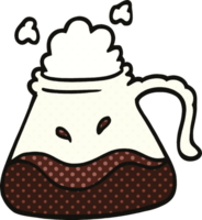 comic book style cartoon coffee jug png