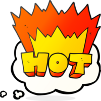 thought bubble cartoon word hot png