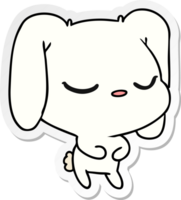sticker cartoon van schattig kawaii konijntje png