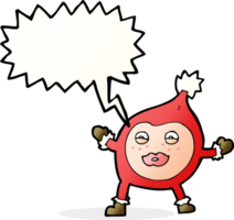 cartoon funny christmas creature with speech bubble png