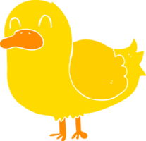 flat color style cartoon duck png