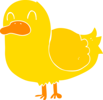 canard de dessin animé de style plat couleur png