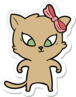 sticker of a cartoon cat png